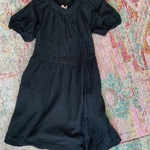 gauze black dress